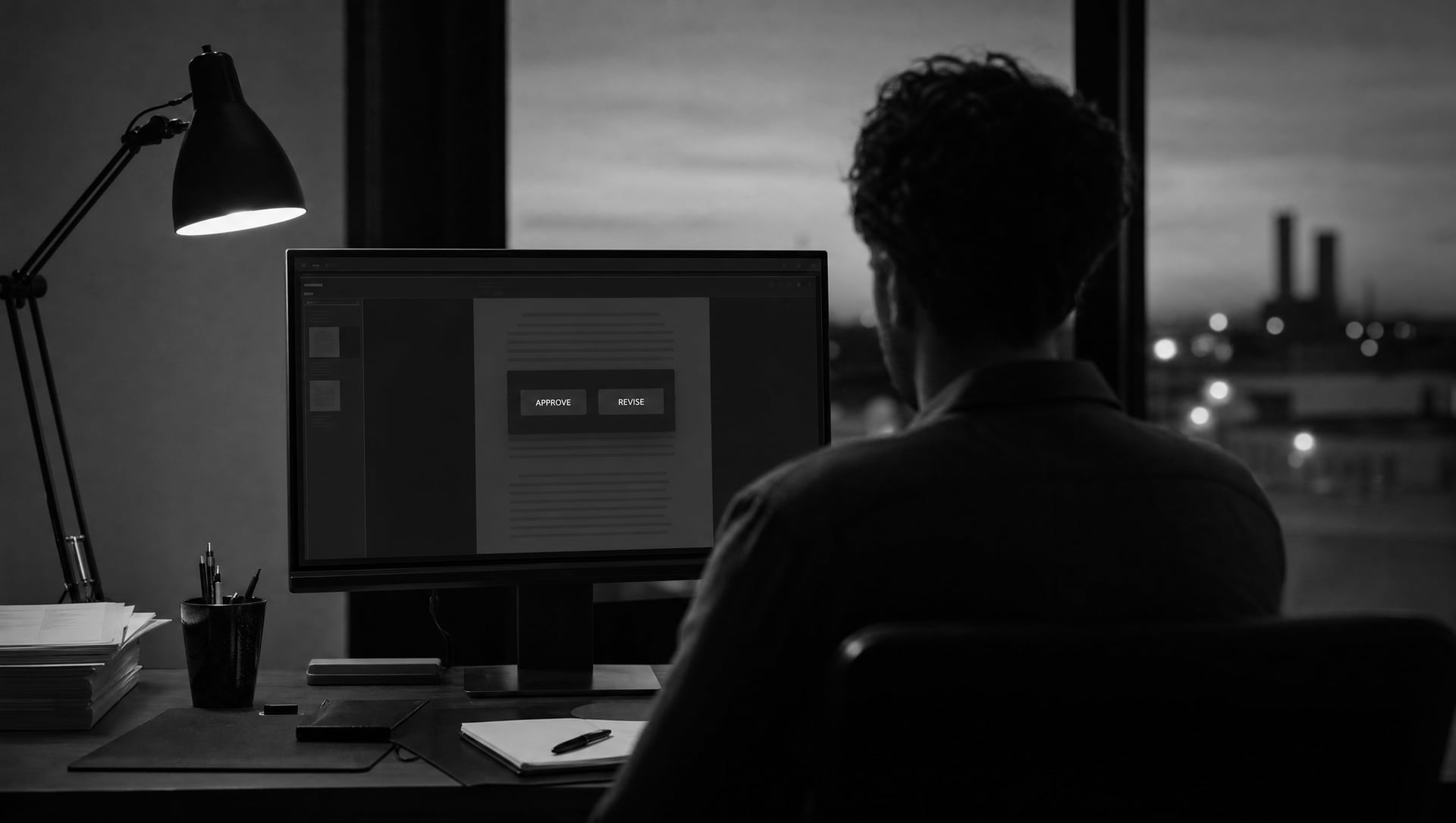 An agent draft awaiting human approval — the human-in-the-loop flow