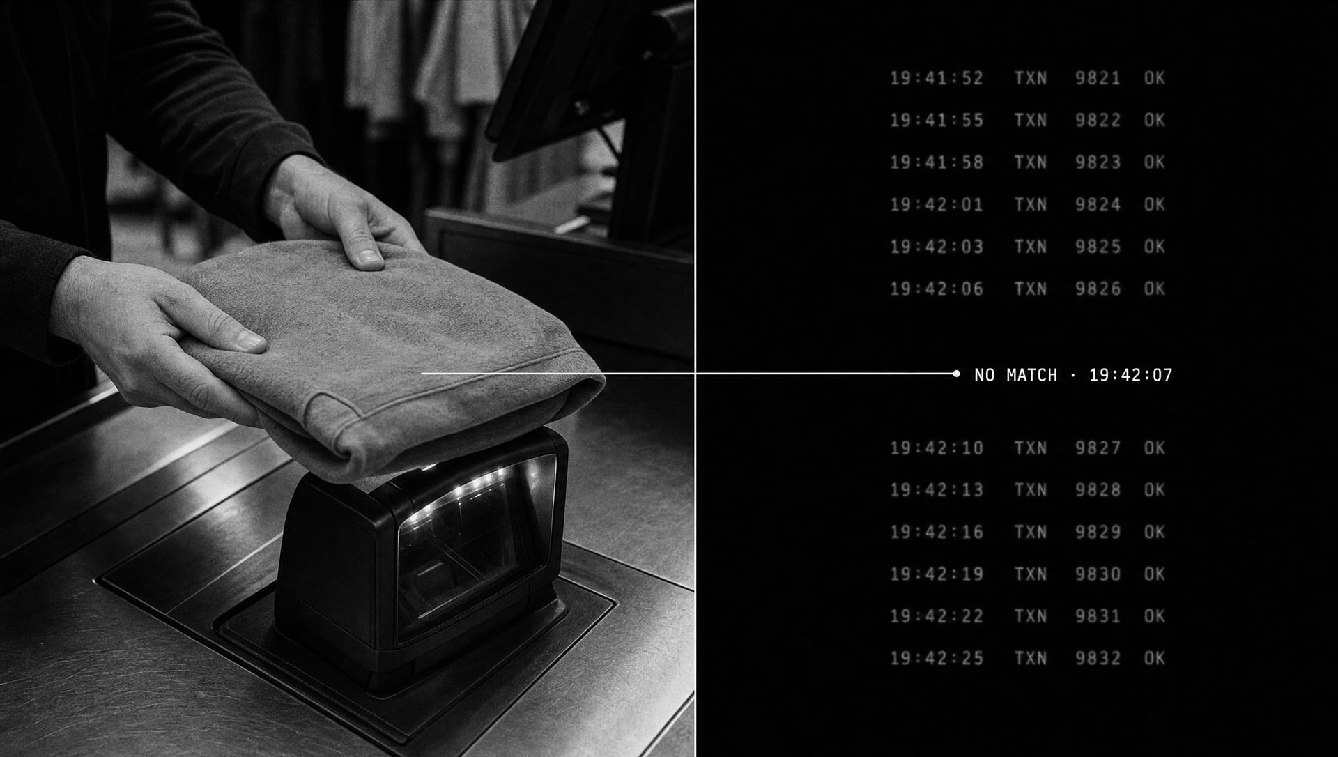 Time-stamped matching of camera footage with the POS transaction log